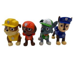 Paw Patrol Action Figures Set Of 4 Rubble Zuma Rocky & Chase - Adventure Ready